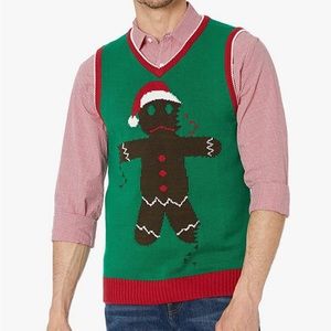 NWT The Ugly Christmas Sweater Company Men's Pullover Ugly Sleeveless Vest